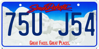 SD license plate 75UJ54