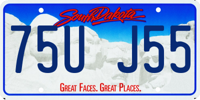 SD license plate 75UJ55
