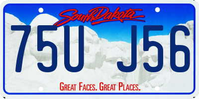 SD license plate 75UJ56