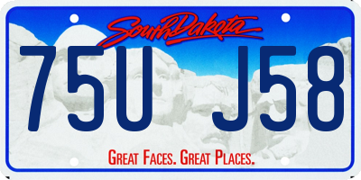 SD license plate 75UJ58