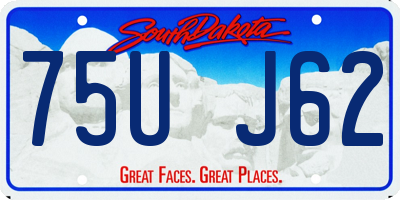 SD license plate 75UJ62