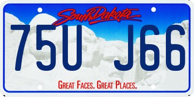 SD license plate 75UJ66