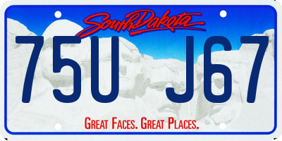 SD license plate 75UJ67