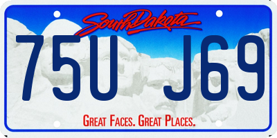 SD license plate 75UJ69