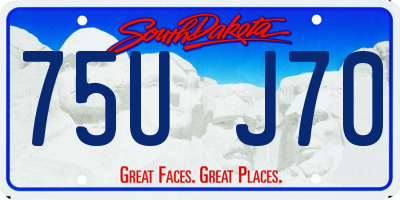 SD license plate 75UJ70