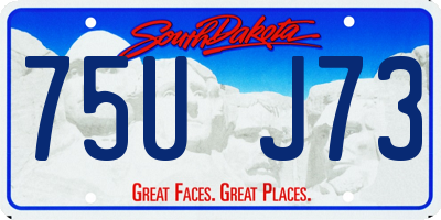 SD license plate 75UJ73