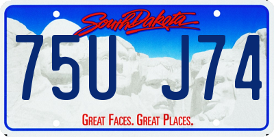 SD license plate 75UJ74