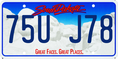 SD license plate 75UJ78