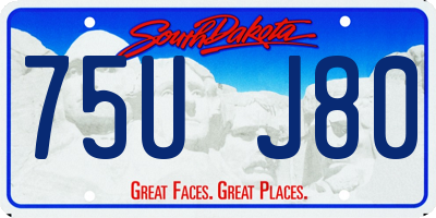 SD license plate 75UJ80