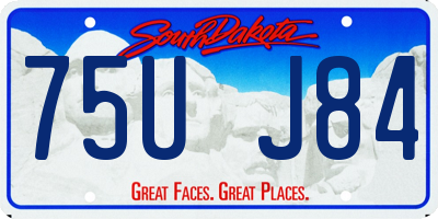 SD license plate 75UJ84