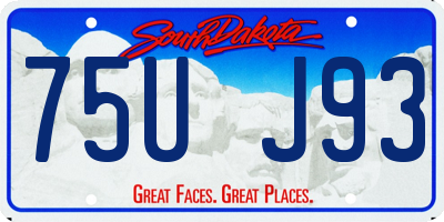 SD license plate 75UJ93