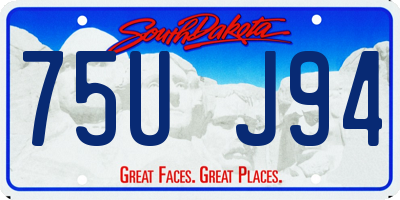 SD license plate 75UJ94