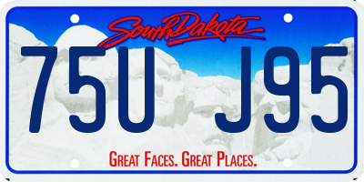 SD license plate 75UJ95