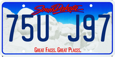 SD license plate 75UJ97