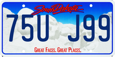SD license plate 75UJ99