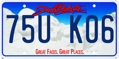 SD license plate 75UK06