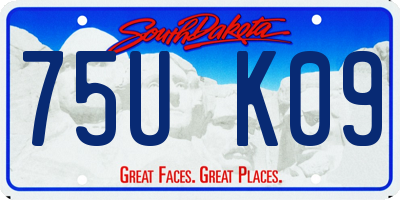 SD license plate 75UK09