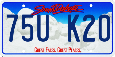 SD license plate 75UK20