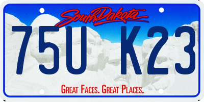 SD license plate 75UK23
