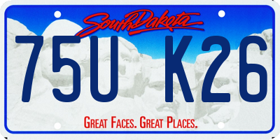 SD license plate 75UK26