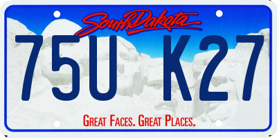 SD license plate 75UK27
