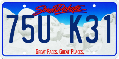 SD license plate 75UK31