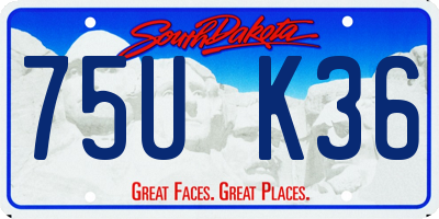 SD license plate 75UK36