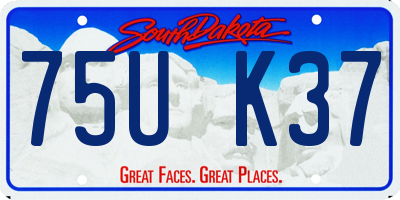 SD license plate 75UK37