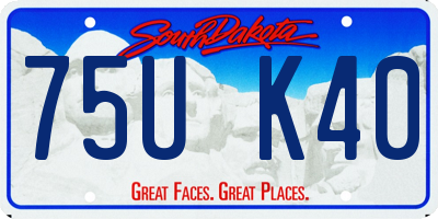 SD license plate 75UK40