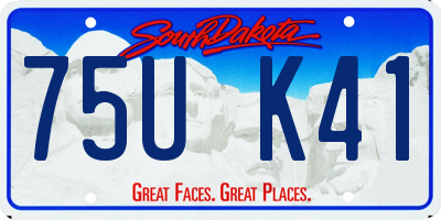 SD license plate 75UK41