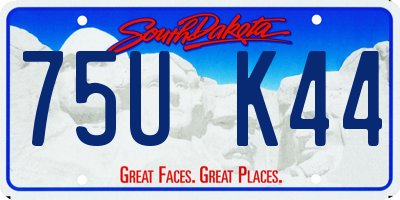 SD license plate 75UK44
