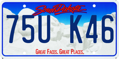 SD license plate 75UK46