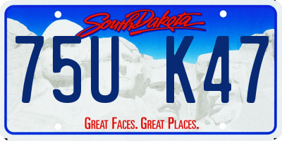 SD license plate 75UK47