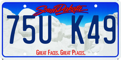 SD license plate 75UK49