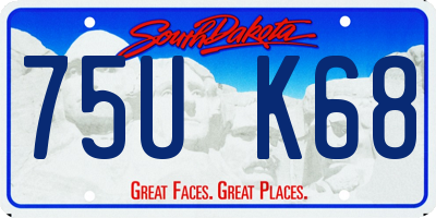 SD license plate 75UK68