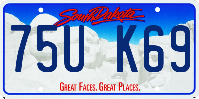 SD license plate 75UK69