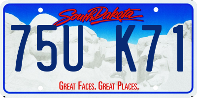 SD license plate 75UK71
