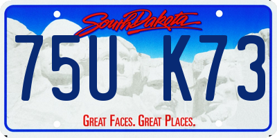 SD license plate 75UK73