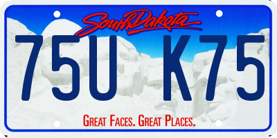 SD license plate 75UK75