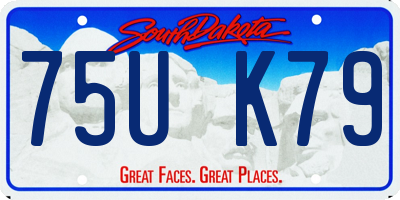 SD license plate 75UK79