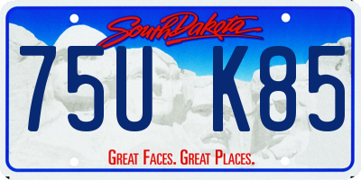 SD license plate 75UK85