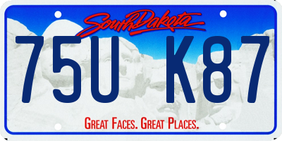 SD license plate 75UK87