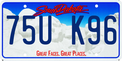 SD license plate 75UK96