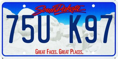 SD license plate 75UK97