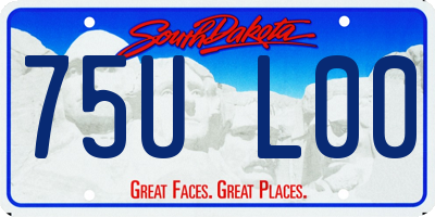 SD license plate 75UL00