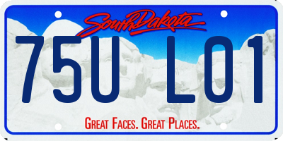 SD license plate 75UL01