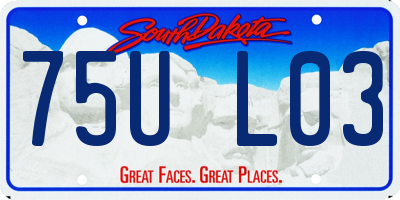SD license plate 75UL03