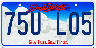 SD license plate 75UL05
