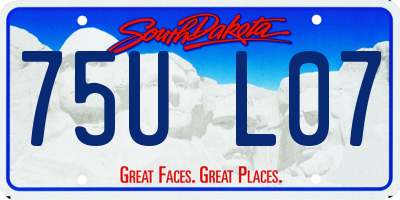 SD license plate 75UL07