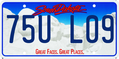 SD license plate 75UL09